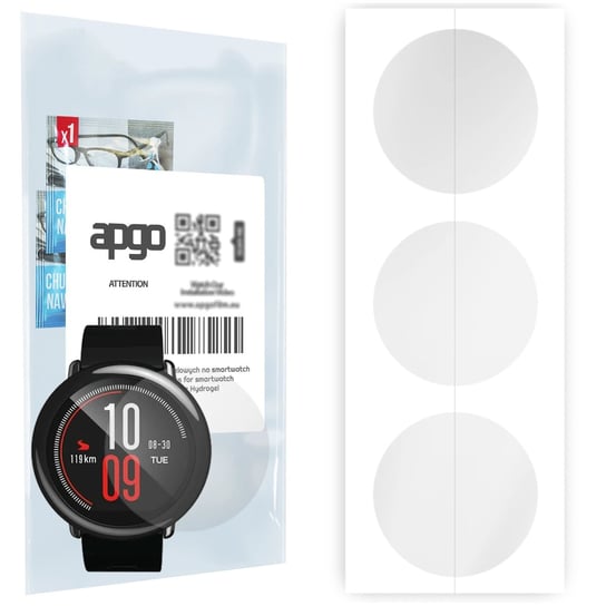 3x Folia hydrożelowa do Amazfit Pace - apgo Smartwatch Hydrogel Protection Ochrona na ekran smartwatcha apgo