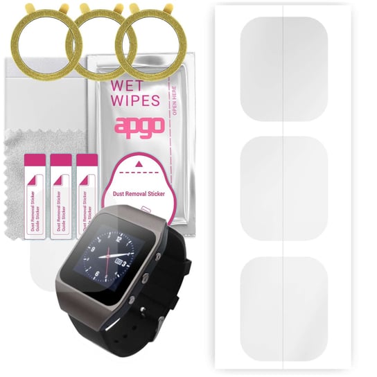 3x Folia hydrożelowa do ART AMP02B - apgo Smartwatch Hydrogel Protection Ochrona na ekran smartwatcha apgo