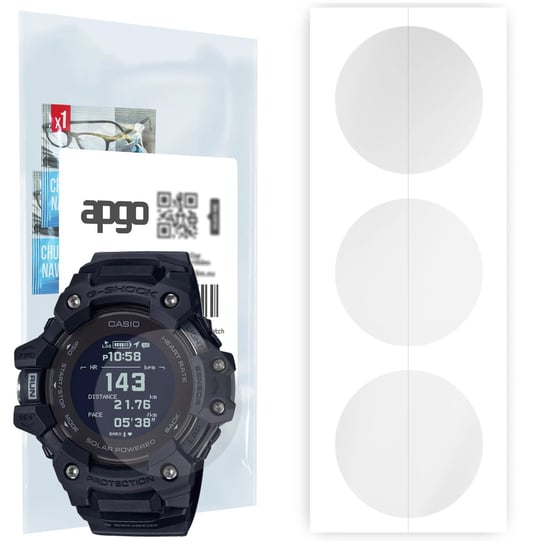 3x Folia hydrożelowa do Casio G-Squad GBD-H1000 - apgo Smartwatch Hydrogel Protection Ochrona na ekran smartwatcha apgo
