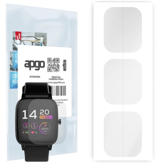 3x Folia hydrożelowa do Forever IGo Pro JW-200 - apgo Smartwatch Hydrogel Protection Ochrona na ekran smartwatcha apgo