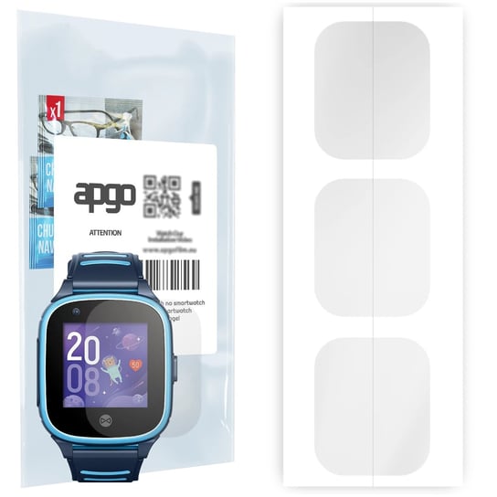 3x Folia hydrożelowa do Forever Look Me KW-500 - apgo Smartwatch Hydrogel Protection Ochrona na ekran smartwatcha apgo