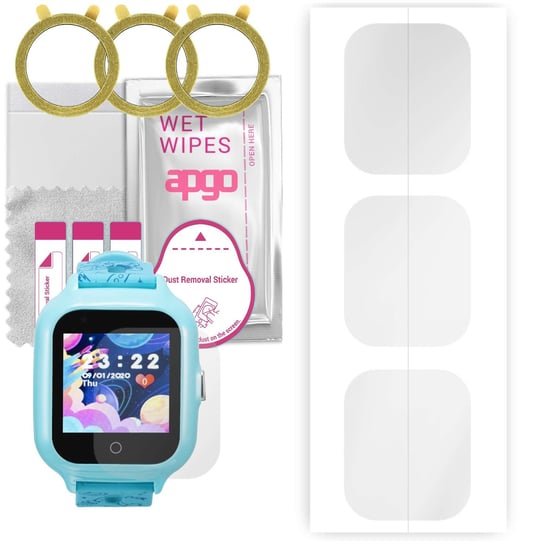 3x Folia hydrożelowa do Garett Kids Space 4G - apgo Smartwatch Hydrogel Protection Ochrona na ekran smartwatcha apgo