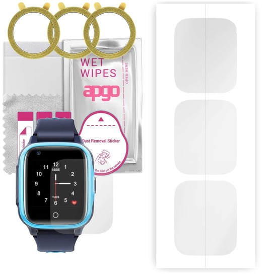 3x Folia hydrożelowa do Garett Kids Trendy 4G - apgo Smartwatch Hydrogel Protection Ochrona na ekran smartwatcha apgo