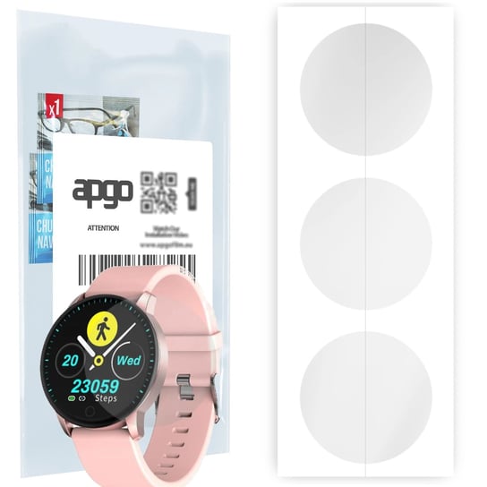 3x Folia hydrożelowa do Garett Lily - apgo Smartwatch Hydrogel Protection Ochrona na ekran smartwatcha apgo