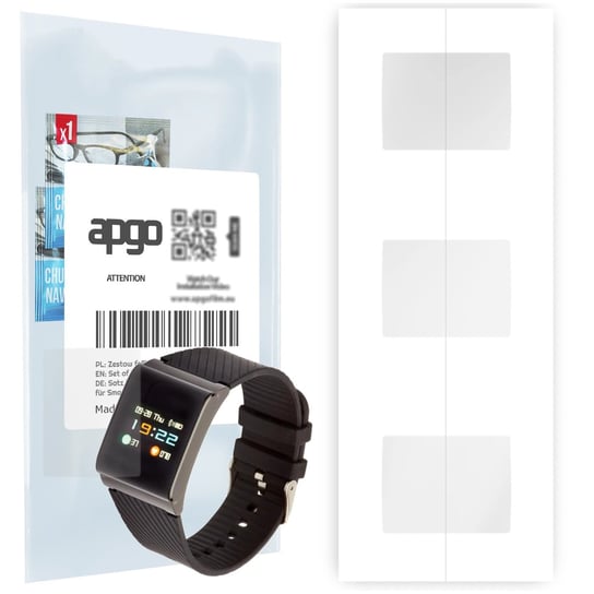 3x Folia hydrożelowa do Garett Sport 11 - apgo Smartwatch Hydrogel Protection Ochrona na ekran smartwatcha apgo