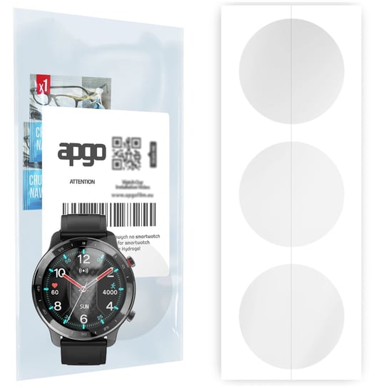 3x Folia hydrożelowa do Garett Street Style - apgo Smartwatch Hydrogel Protection Ochrona na ekran smartwatcha apgo
