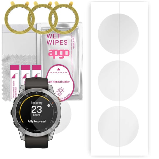 3x Folia hydrożelowa do Garmin epix 2 - apgo Smartwatch Hydrogel Protection Ochrona na ekran smartwatcha apgo