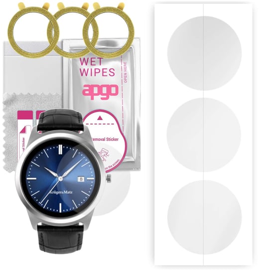 3x apgo Hydrogel Screenprotector voor Hama Smartwatch 7010