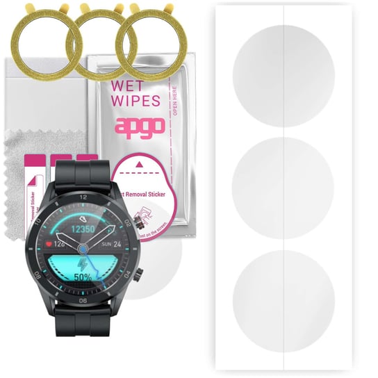 3x Folia hydrożelowa do Kumi Magic GT3 - apgo Smartwatch Hydrogel Protection Ochrona na ekran smartwatcha apgo