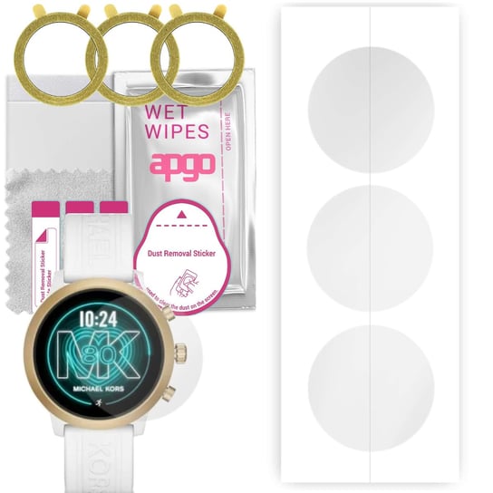 3x Folia hydrożelowa do Michael Kors MKT5071 Access Go - apgo Smartwatch Hydrogel Protection Ochrona na ekran smartwatcha apgo