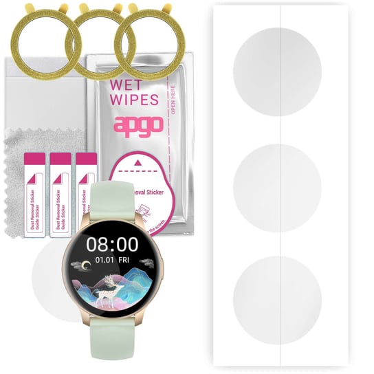 3x Folia hydrożelowa do Oro-Med Oro-Active Pro1 - apgo Smartwatch Hydrogel Protection Ochrona na ekran smartwatcha apgo