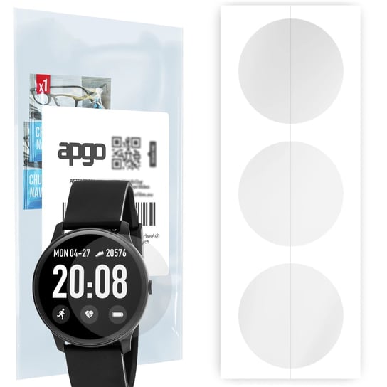 3x Folia hydrożelowa do Rubicon RNCE40 - apgo Smartwatch Hydrogel Protection Ochrona na ekran smartwatcha apgo