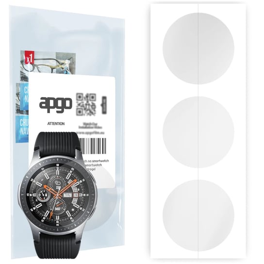 3x Folia hydrożelowa do Samsung Galaxy Watch 46MM - apgo Smartwatch Hydrogel Protection Ochrona na ekran smartwatcha apgo