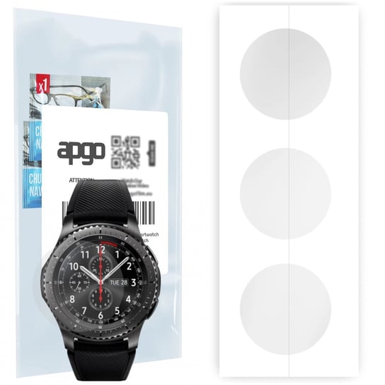 3x Folia hydrożelowa do Samsung Gear S3 Frontier - apgo Smartwatch Hydrogel Protection Ochrona na ekran smartwatcha apgo