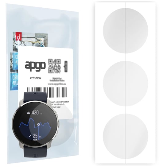 3x Folia hydrożelowa do Suunto 9 Peak - apgo Smartwatch Hydrogel Protection Ochrona na ekran smartwatcha apgo