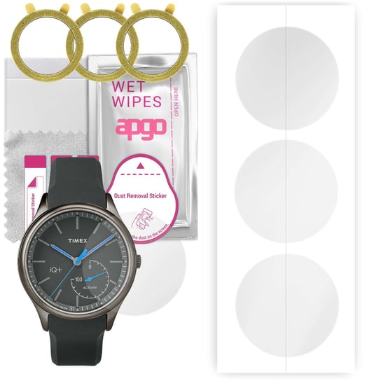 3x Folia hydrożelowa do Timex IQ+ - apgo Smartwatch Hydrogel Protection Ochrona na ekran smartwatcha apgo