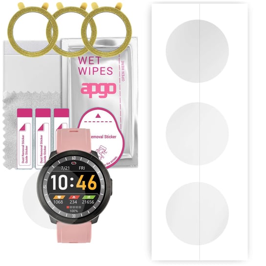 3x Folia hydrożelowa do Watchmark Kardiowatch WM18 Plus - apgo Smartwatch Hydrogel Protection Ochrona na ekran smartwatcha apgo