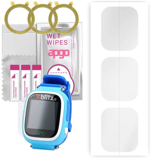 3x Folia hydrożelowa do Xblitz Kids Watch GPS Love Me - apgo Smartwatch Hydrogel Protection Ochrona na ekran smartwatcha apgo