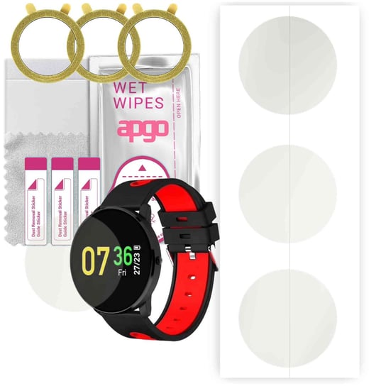 3x Folia hydrożelowa MATOWA do Garett Sport 14 - apgo Smartwatch Hydrogel MATTE Protection Ochrona na ekran smartwatcha apgo