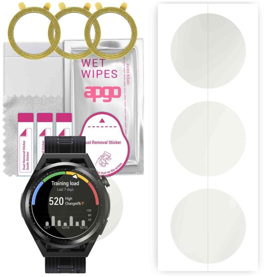 3x Folia hydrożelowa MATOWA do Huawei Watch GT Runner - apgo Smartwatch Hydrogel MATTE Protection Ochrona na ekran smartwatcha apgo