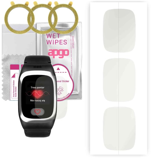 3x Folia hydrożelowa MATOWA do Locon Life Plus - apgo Smartwatch Hydrogel MATTE Protection Ochrona na ekran smartwatcha apgo