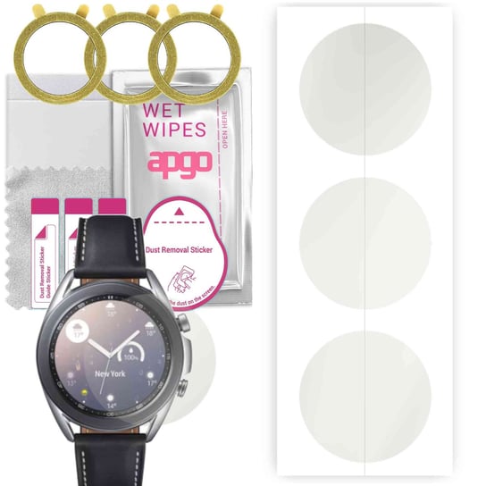 3x Folia hydrożelowa MATOWA do Samsung Galaxy Watch 3 41MM - apgo Smartwatch Hydrogel MATTE Protection Ochrona na ekran smartwatcha apgo