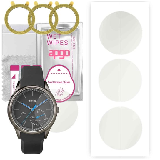 3x Folia hydrożelowa MATOWA do Timex IQ+ - apgo Smartwatch Hydrogel MATTE Protection Ochrona na ekran smartwatcha apgo