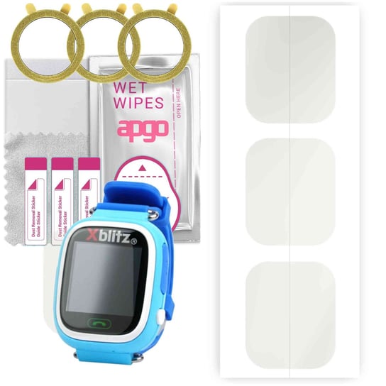 3x Folia hydrożelowa MATOWA do Xblitz Kids Watch GPS Love Me - apgo Smartwatch Hydrogel MATTE Protection Ochrona na ekran smartwatcha apgo