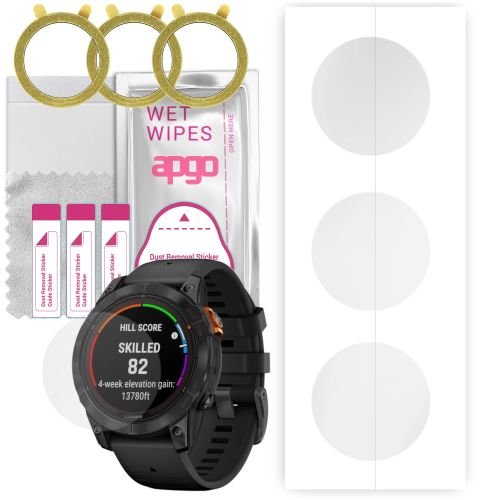 3x folia ochronna hydrożelowa do Garmin Fenix 7 Pro - apgo Smartwatch Hydrogel Protection Ochrona na ekran smartwatcha apgo