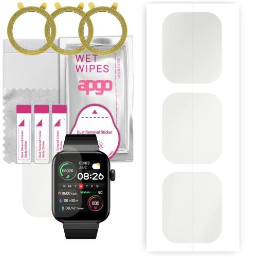 3x folia ochronna hydrożelowa MATOWA do Mibro Watch T1 - apgo Smartwatch Hydrogel MATTE Protection Ochrona na ekran smartwatcha apgo