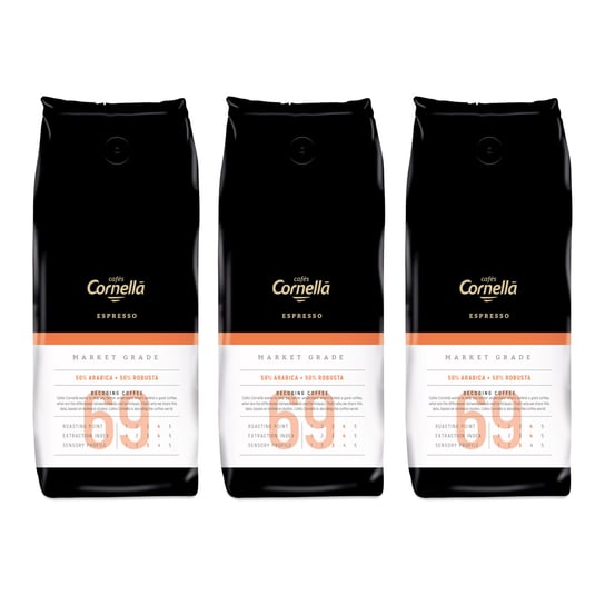 3x Kawa ziarnista CORNELLA Espresso 69 Market Grade 1 kg Cornella