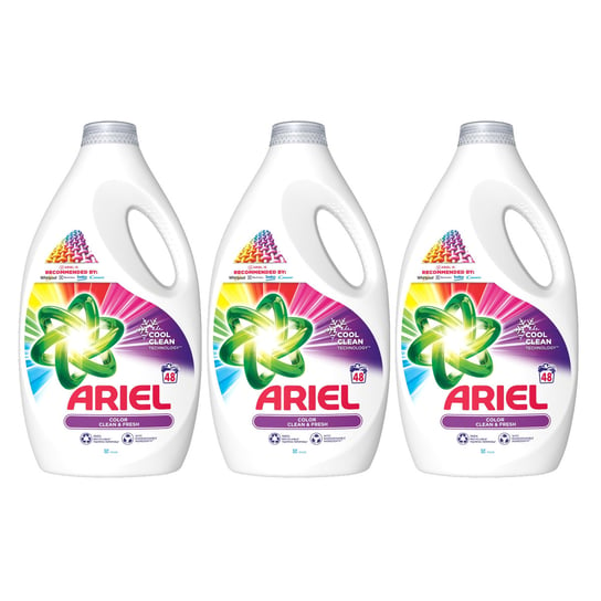 3x Płyn do prania kolorów ARIEL Cool Clean Color 48 prań 2,4 l Ariel