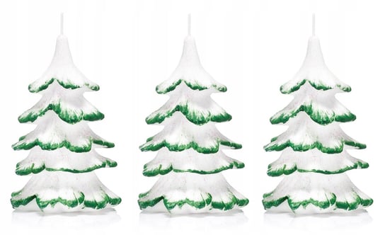3x świeczki świąteczne choinka 15cm końców zielona DROBO