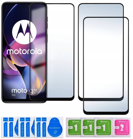 3x SZKŁO HARTOWANE 5D Motorola Moto G54 5G|Power Edition NA CAŁY EKRAN 9H Krainagsm