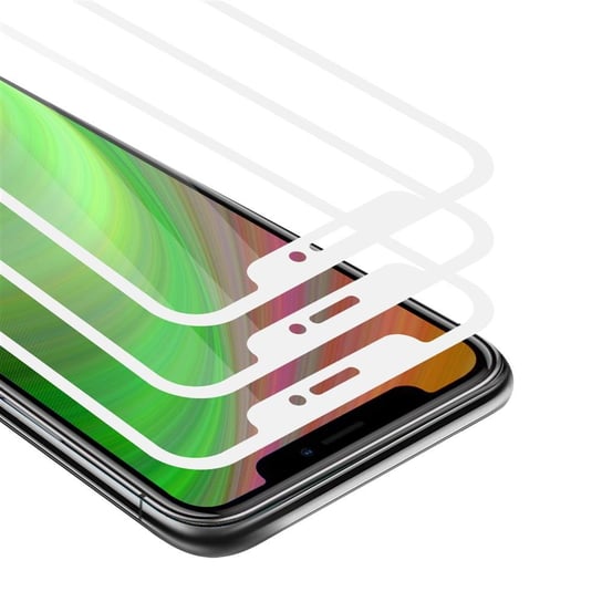 3X Szkło Hartowane Do Apple Iphone Xs Max Folia Pancerna Ochronny W Przezroczysty Z Białym Tempered Glass Cadorabo Cadorabo