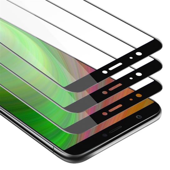 3X Szkło Hartowane Do Huawei P Smart 2018 / Enjoy 7S Folia Pancerna Ochronny W Przezroczysty Z Czarnym Tempered Glass Cadorabo Cadorabo