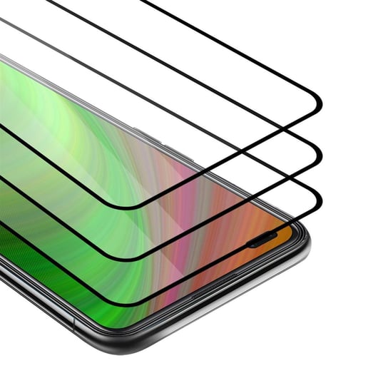 3x Szkło Hartowane Do Oppo Reno4 Folia pancerna Ochronny w PRZEZROCZYSTY Z CZARNYM Tempered Glass Cadorabo Cadorabo