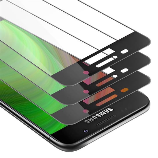 3x Szkło Hartowane Do Samsung Galaxy A5 2016 Folia pancerna Ochronny w PRZEZROCZYSTY Z CZARNYM Tempered Glass Cadorabo Cadorabo