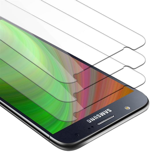 3x Szkło Hartowane Do Samsung Galaxy J7 2015 w KRYSTALICZNIE CZYSTE Folia pancerna Ochronny Tempered Glass Cadorabo Cadorabo