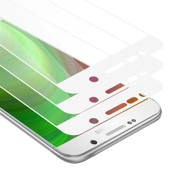 3x Szkło Hartowane Do Samsung Galaxy NOTE 5 Folia pancerna Ochronny w PRZEZROCZYSTY Z BIAŁYM Tempered Glass Cadorabo Cadorabo