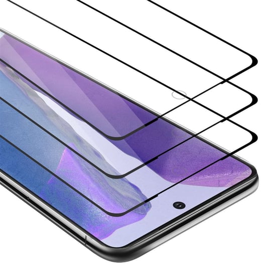3x Szkło Hartowane Do Samsung Galaxy S20 Folia pancerna Ochronny w PRZEZROCZYSTY Z CZARNYM Tempered Glass Cadorabo Cadorabo