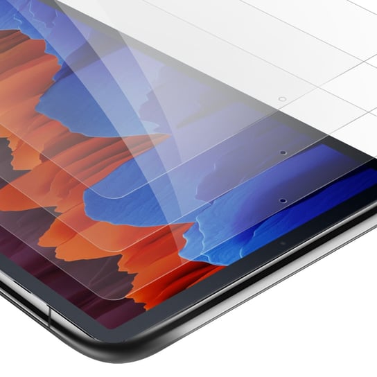 3x Szkło Hartowane Do Samsung Galaxy Tab S7 FE / S7 PLUS (12.4 cala) w KRYSTALICZNIE PRZEZROCZYSTE Folia pancerna Ochronny Tablet Tempered Glass Cadorabo Cadorabo