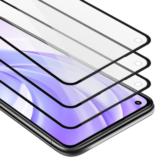 3x Szkło Hartowane Do Xiaomi Mi 11 LITE (4G / 5G) / 11 LITE NE Folia pancerna Ochronny w PRZEZROCZYSTY Z CZARNYM Tempered Glass Cadorabo Cadorabo