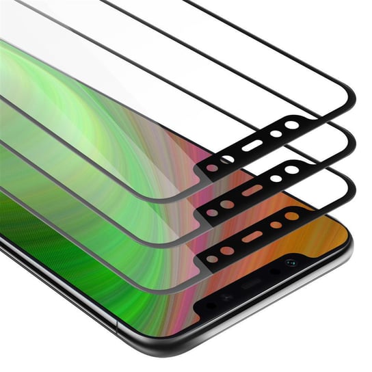 3x Szkło Hartowane Do Xiaomi Pocophone F1 Folia pancerna Ochronny w PRZEZROCZYSTY Z CZARNYM Tempered Glass Cadorabo Cadorabo