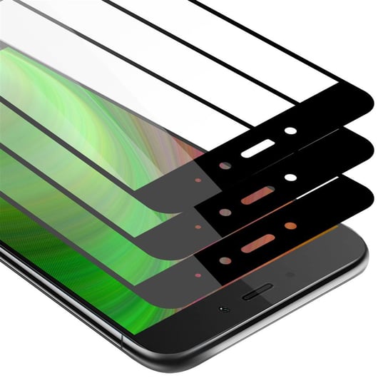 3x Szkło Hartowane Do Xiaomi RedMi NOTE 4 Folia pancerna Ochronny w PRZEZROCZYSTY Z CZARNYM Tempered Glass Cadorabo Cadorabo