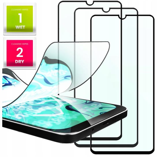 3x Szkło Hybrydowe do Samsung Galaxy A03s (9H, 5D, ochronne, na cały ekran) Hello Case