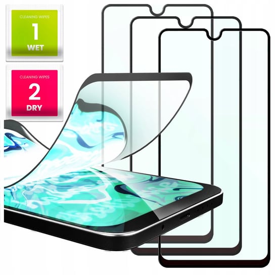 3x Szkło Hybrydowe do Samsung Galaxy S23 (9H, 5D, ochronne, na cały ekran) Hello Case