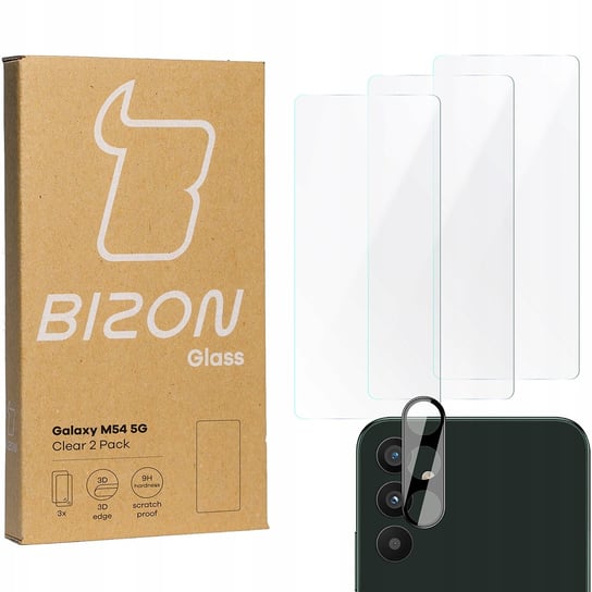 3x Szkło + szybka na aparat BIZON do Galaxy M54 5G Bizon