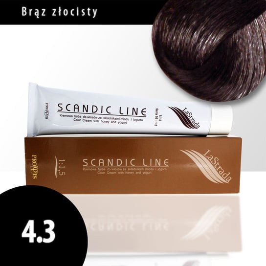 4.3 brąz złocisty Scandic Line kremowa farba do włosów LaStrada 100ml Scandic Line