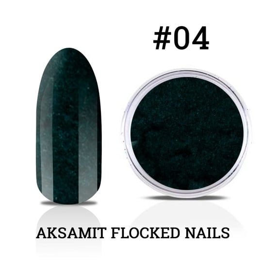 4. Aksamit Flocked Nails - efekt zamszu do zdobień na lakier hybrydowy, żel uv i akryl Inna marka